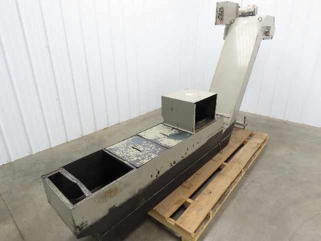 Enomoto CNC Chip Conveyor 16"x 67" Infeed 47-51" Discharge 220V 3PH