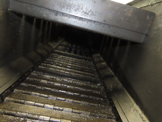 Enomoto CNC Chip Conveyor 16"x 67" Infeed 47-51" Discharge 220V 3PH