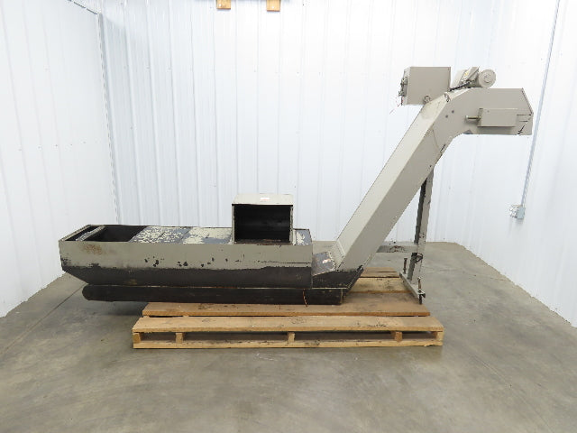 Enomoto CNC Chip Conveyor 16"x 67" Infeed 47-51" Discharge 220V 3PH