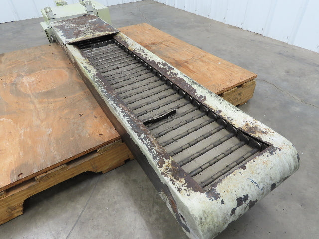 CNC Chip Conveyor 12"x 59" Infeed Low Profile 220V 3PH 82" OAL