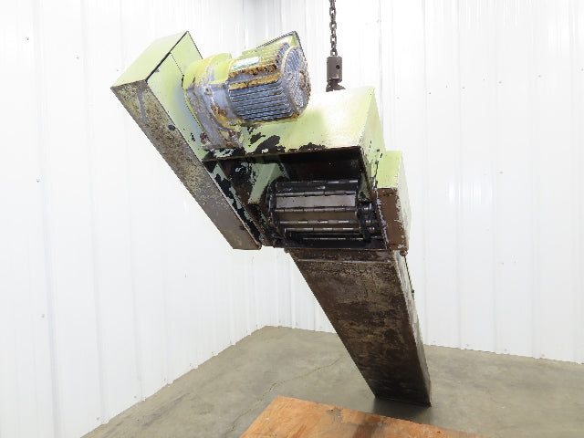 CNC Chip Conveyor 12"x 59" Infeed Low Profile 220V 3PH 82" OAL