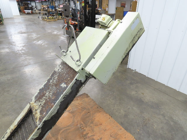 CNC Chip Conveyor 12"x 59" Infeed Low Profile 220V 3PH 82" OAL