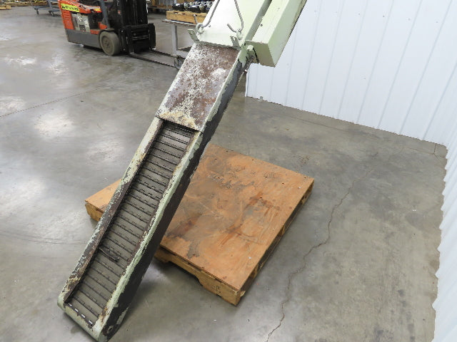 CNC Chip Conveyor 12"x 59" Infeed Low Profile 220V 3PH 82" OAL