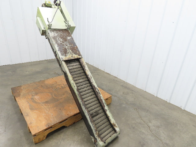 CNC Chip Conveyor 12"x 59" Infeed Low Profile 220V 3PH 82" OAL