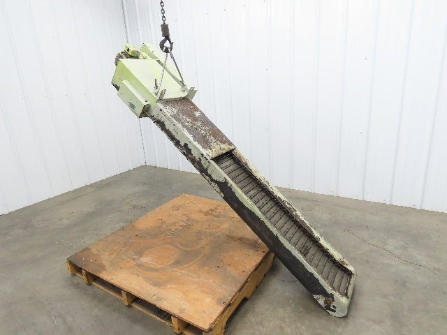 CNC Chip Conveyor 12"x 59" Infeed Low Profile 220V 3PH 82" OAL