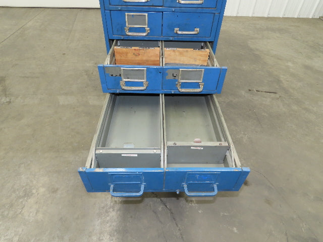 General Fireproofing Card Storage Cabinet 22 Drawer Unit 1940 Vintage Industrial