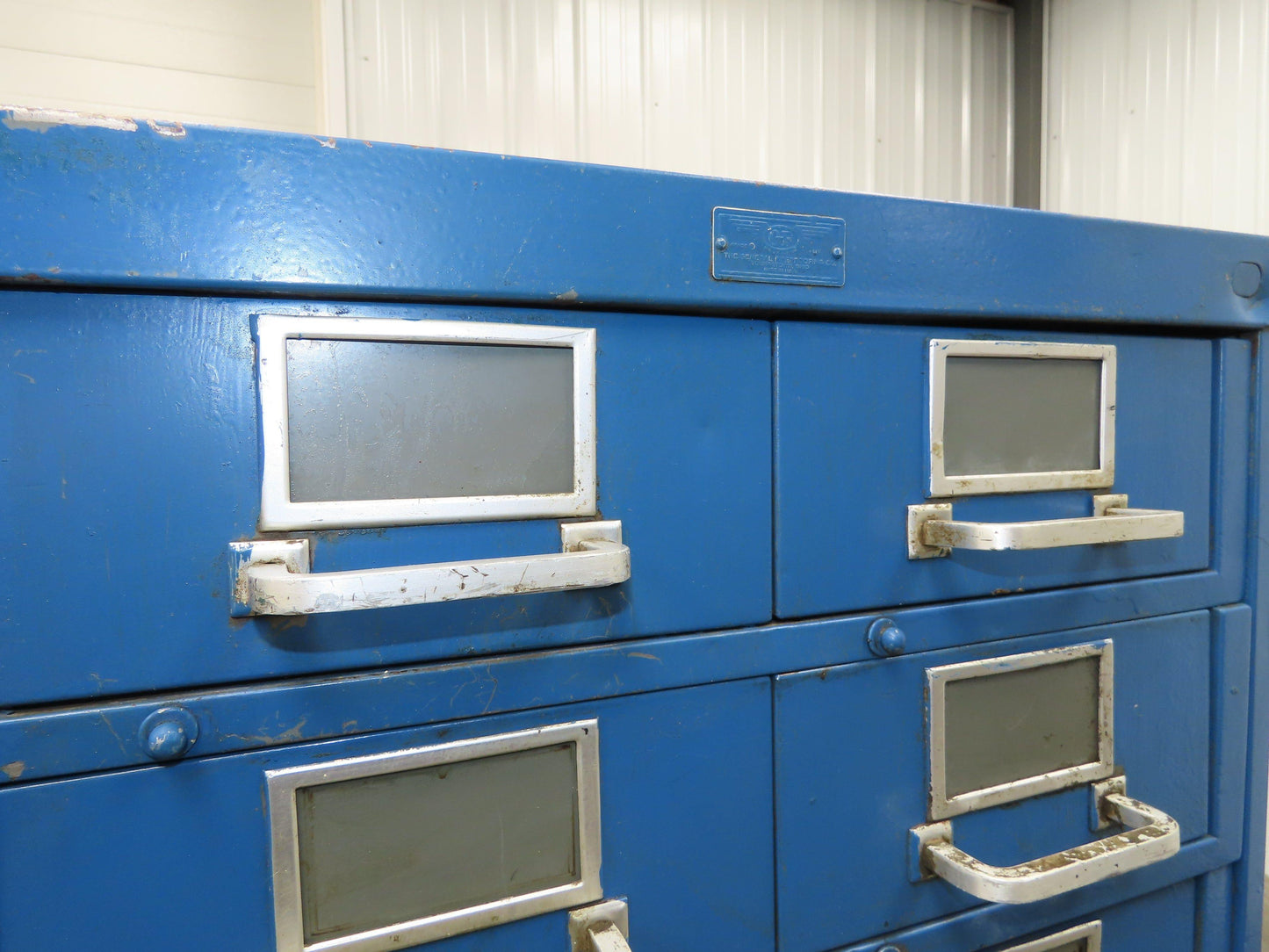 General Fireproofing Card Storage Cabinet 22 Drawer Unit 1940 Vintage Industrial