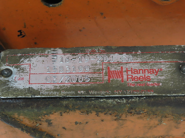 Hannay Reels 716-19-20J SR Retractable Industrial Air Hose Reel 1/2" X 40'