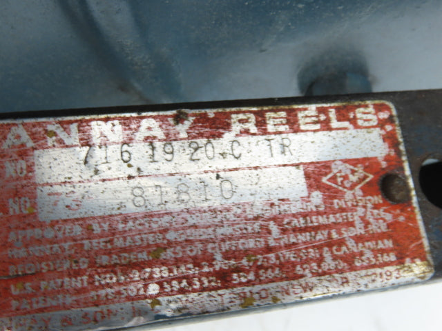 Hannay Reels 716-19-20C TR Retractable Industrial Air Hose Reel 1/2" X 22' Hose