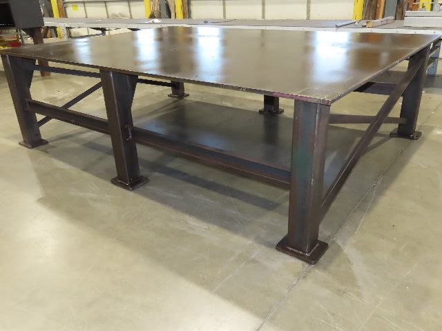 13/16" Thick Top Steel Fabrication Welding Layout Table Work Bench 120"x85"x33"