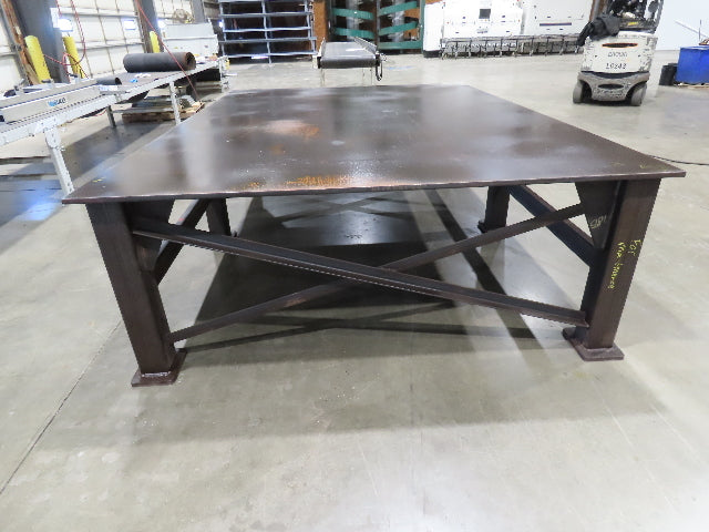 13/16" Thick Top Steel Fabrication Welding Layout Table Work Bench 120"x85"x33"