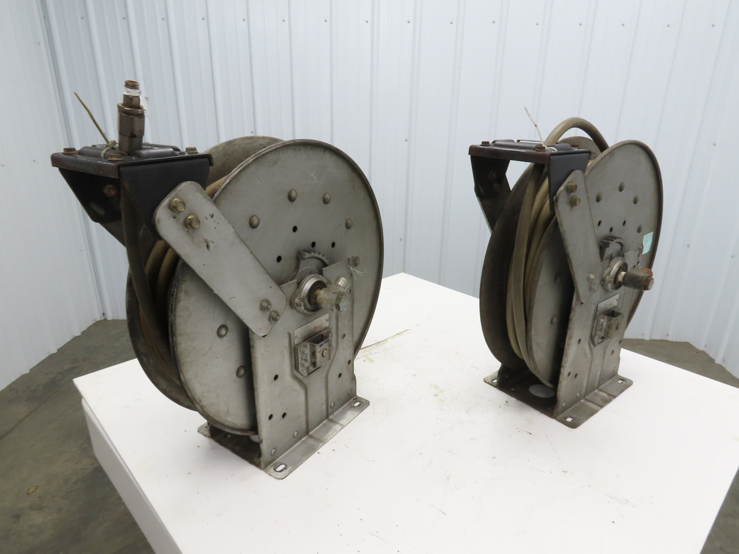 Hannay Reels Retractable Industrial Air Hose Reel 1/2" Lot Of 2