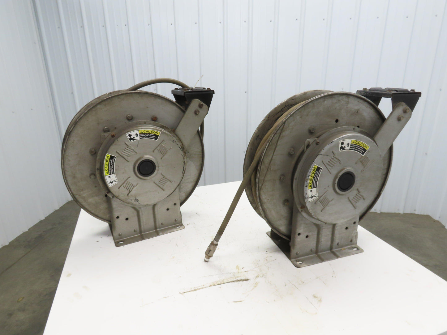 Hannay Reels Retractable Industrial Air Hose Reel 1/2" Lot Of 2