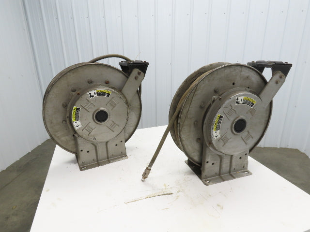 Hannay Reels Retractable Industrial Air Hose Reel 1/2" Lot Of 2
