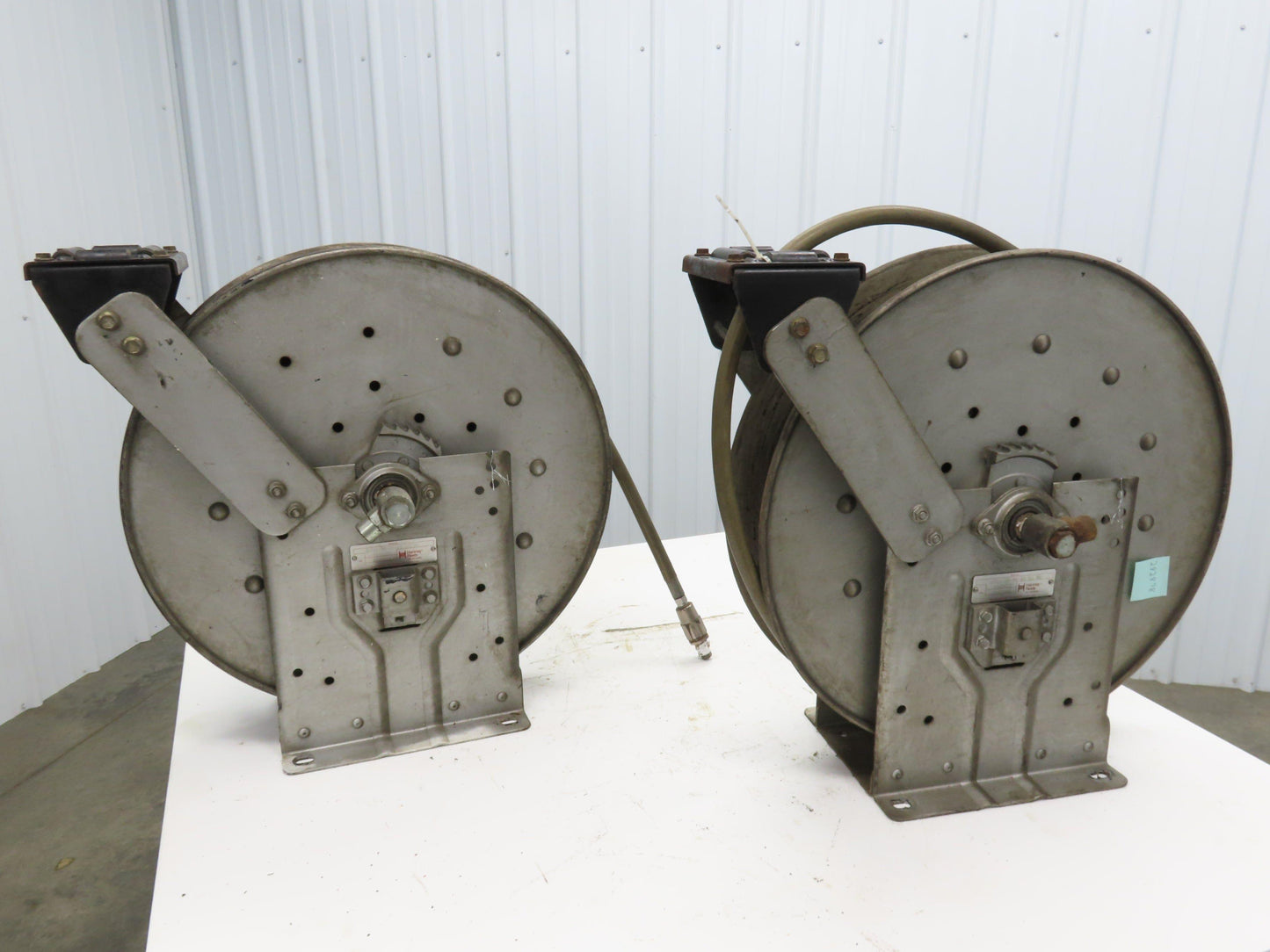 Hannay Reels Retractable Industrial Air Hose Reel 1/2" Lot Of 2