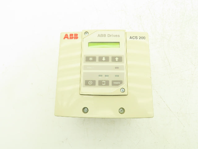 ABB ACS201-1P1-1-00-10 ACS 200 AC VFD Drive 3/4HP 240V 1PH Input