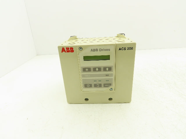ABB ACS201-1P1-1-00-10 ACS 200 AC VFD Drive 3/4HP 240V 1PH Input