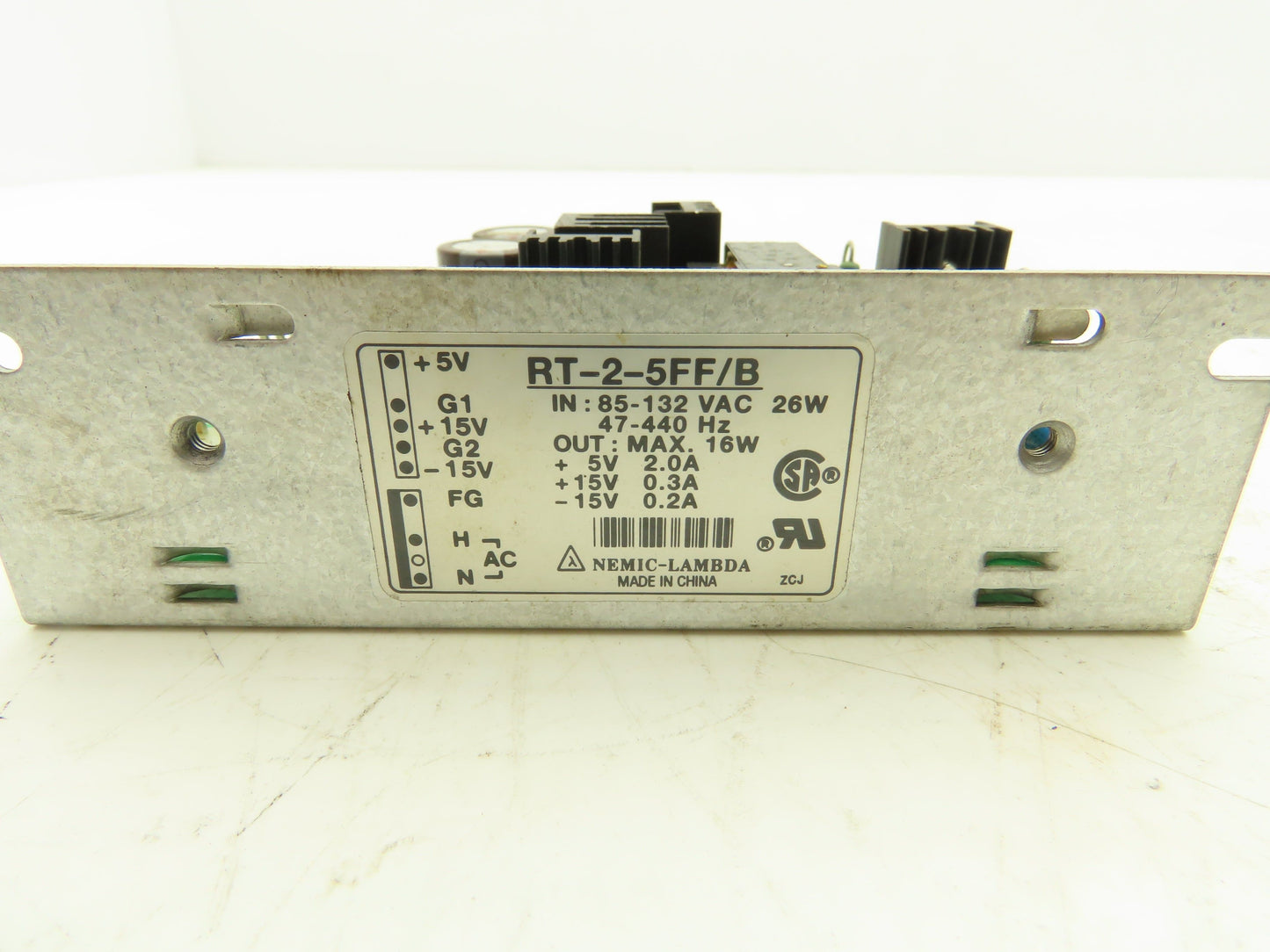 Lambda RT-2-5FF/B Power Supply +5/+15/-15VDC 2/0.3/0.2A 16W Out 120V AC/DC In