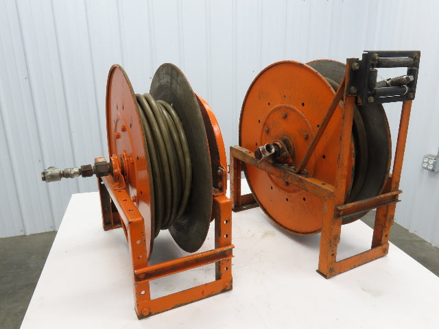 Hannay Reels 818-25-26B TR Retractable Industrial Water Hose Reel Lot Of 2