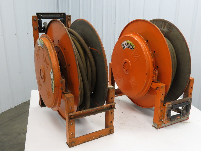 Hannay Reels 818-25-26B TR Retractable Industrial Water Hose Reel Lot Of 2
