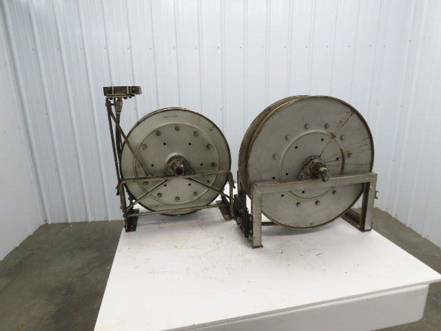 Hannay Reels 818-23-24-B-VR Retractable Industrial Water Hose Reel 1/2" Lot Of 2