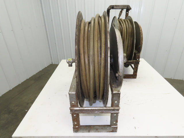 Hannay Reels 818-23-24-B-VR Retractable Industrial Water Hose Reel 1/2" Lot Of 2