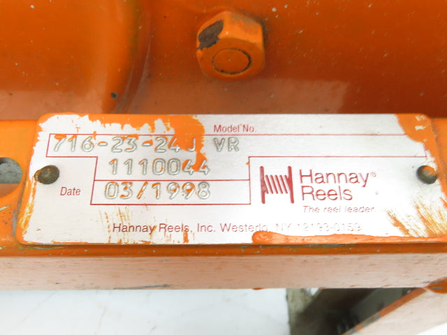 Hannay Reels 716-23-24 J VR Retractable Industrial Air Hose Reel 1/2" Lot Of 2