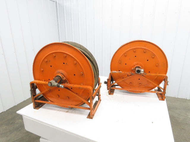 Hannay Reels 818-23-24B SR Retractable Industrial Water Hose Reel 1/2" Lot Of 2