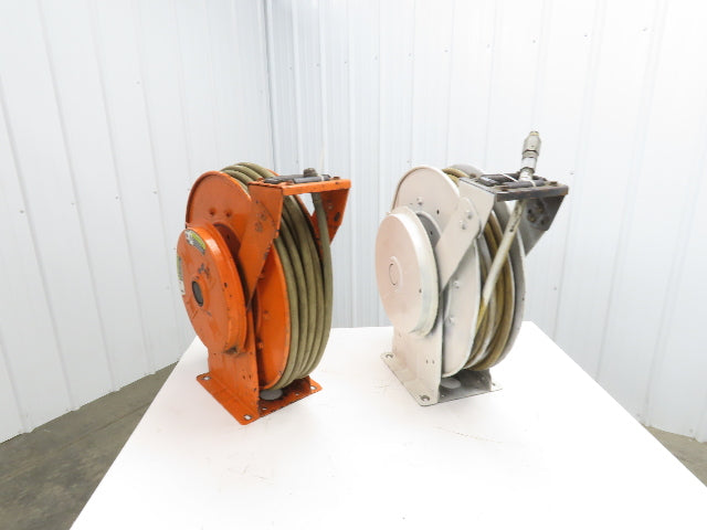 Hannay Reels Retractable Industrial Air Hose Reel 1/2" Lot Of 2