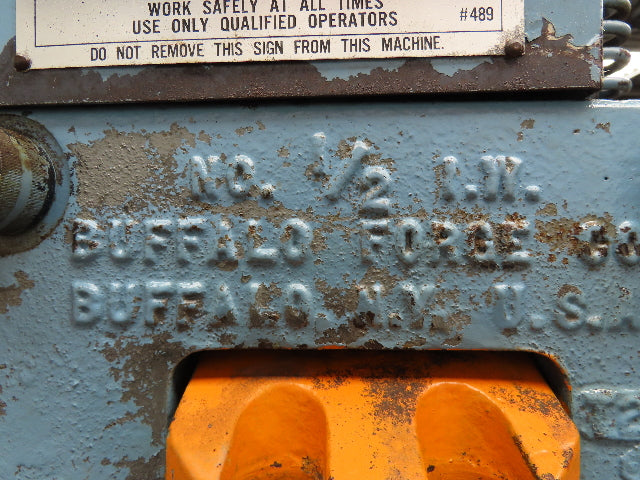 Buffalo 1/2 Mechanical Iron Worker UIW 50 Ton 3 HP 460V Shear Punch Cutter