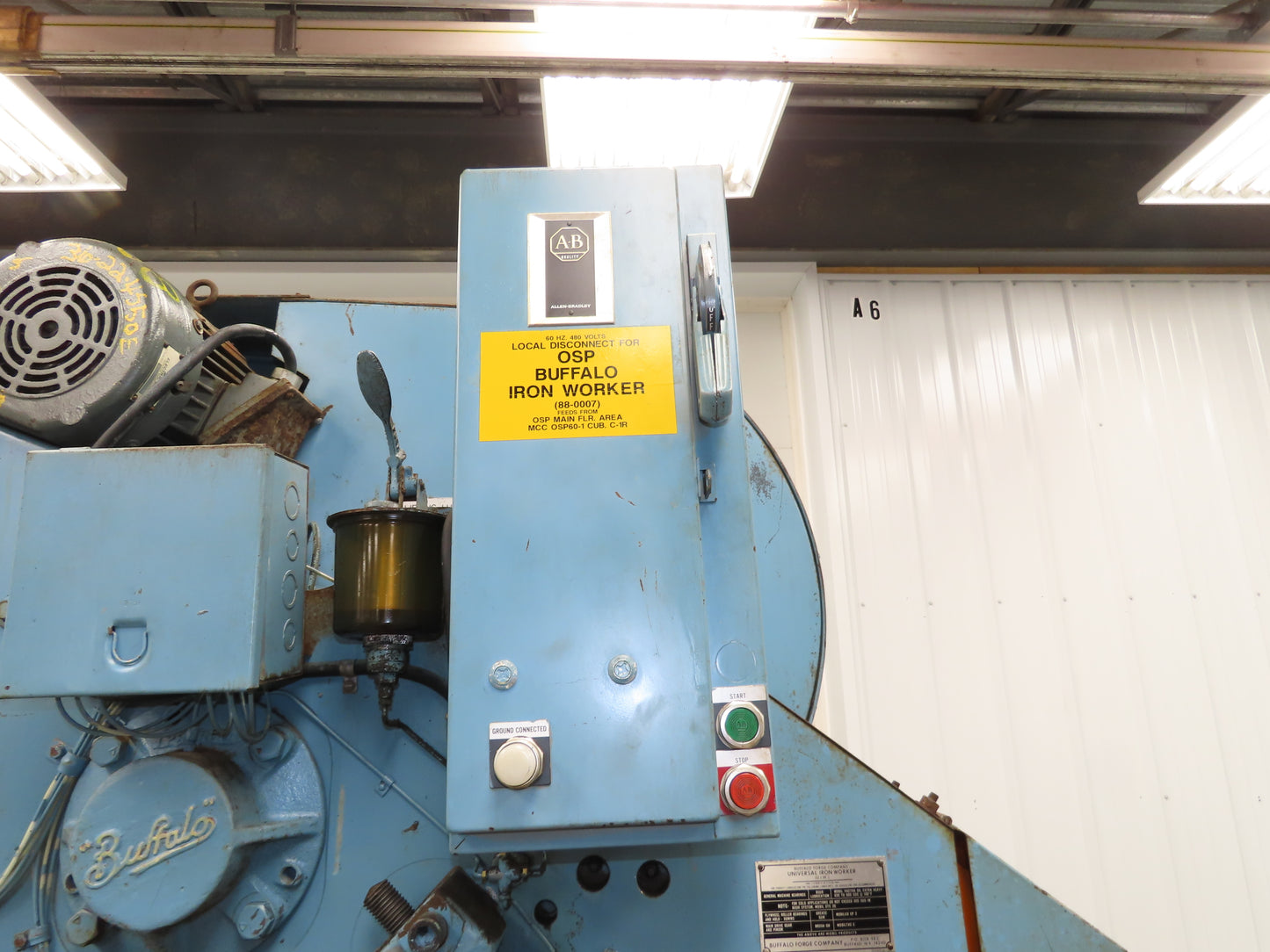 Buffalo 1/2 Mechanical Iron Worker UIW 50 Ton 3 HP 460V Shear Punch Cutter
