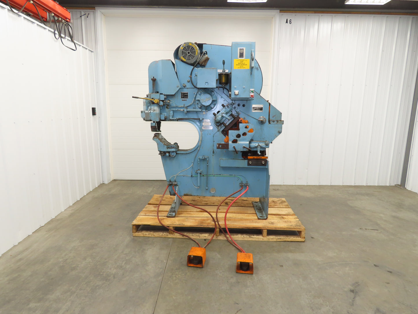 Buffalo 1/2 Mechanical Iron Worker UIW 50 Ton 3 HP 460V Shear Punch Cutter