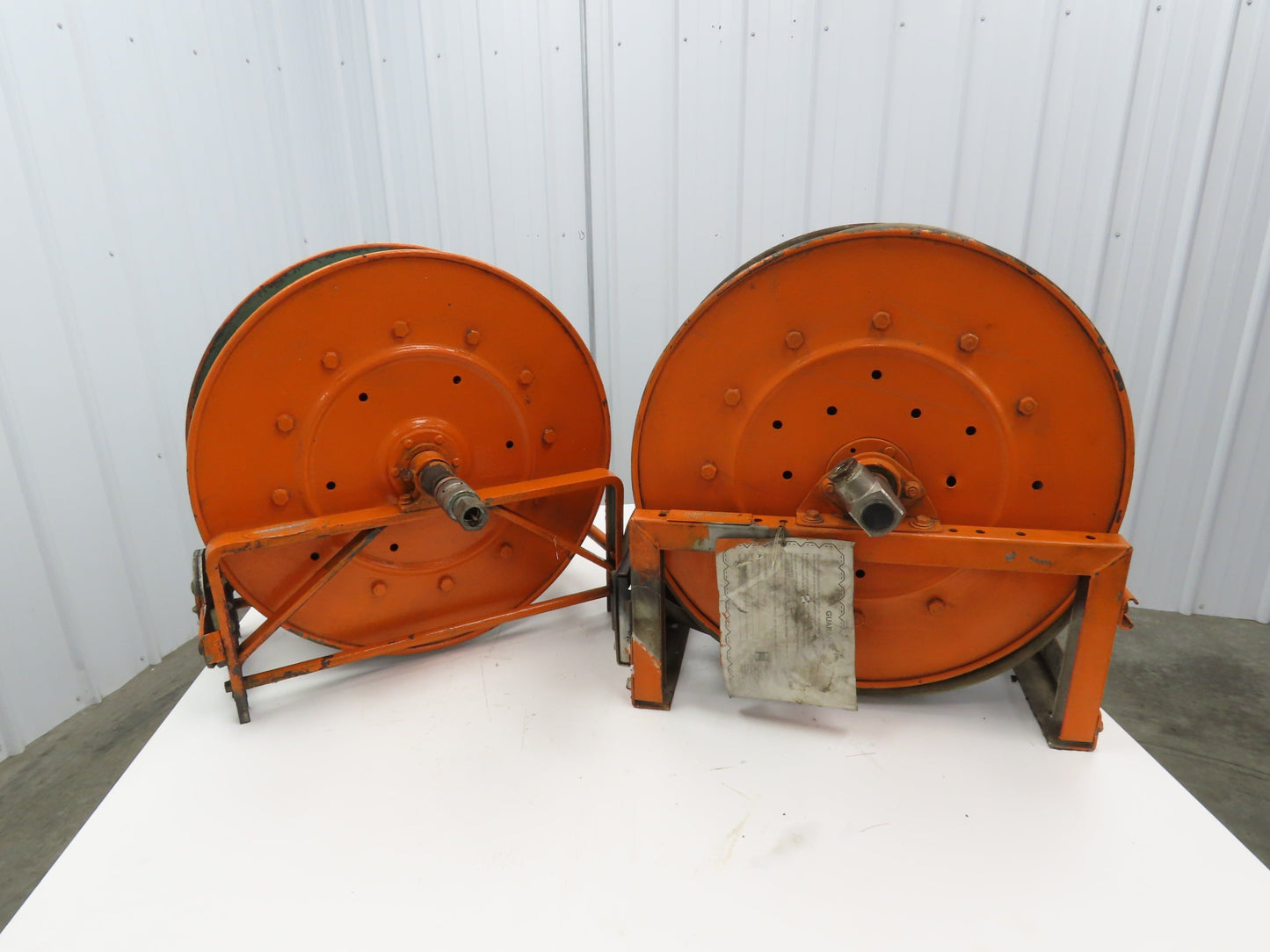 Hannay Reels 818-23-24B SR Retractable Industrial Water Hose Reel 1/2" Lot Of 2