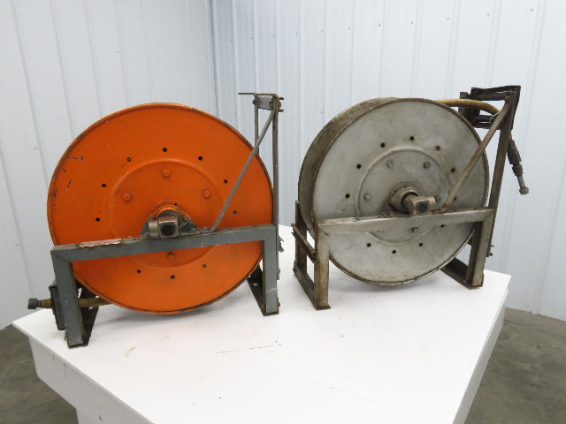 Hannay Reels 818-25-26B TR Retractable Industrial Water Hose Reel 3/4" Lot Of 2
