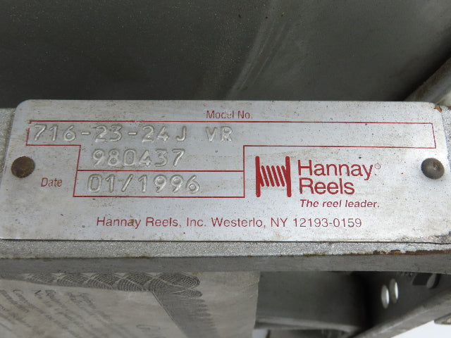 Hannay Reels 716-23-24 J VR Retractable Industrial Air Hose Reel 1/2" Lot Of 2