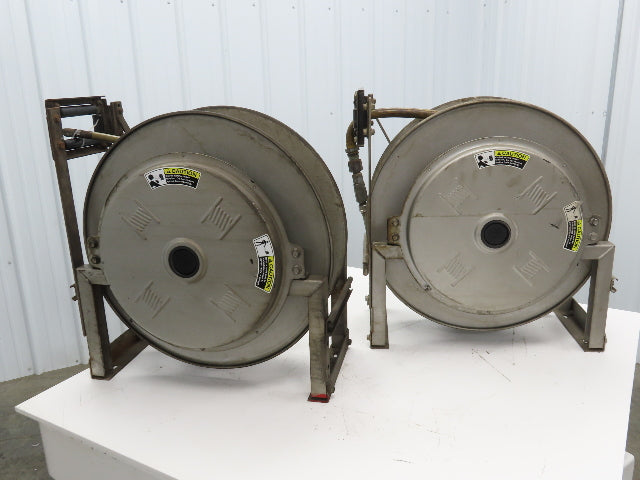 Hannay Reels 818-25-26B TR Retractable Industrial Air Hose Reel Lot Of 2