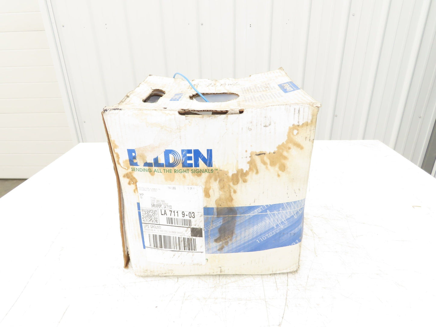 Belden 9451 006 Wire Spool 22AWG 2 Conductor 750' Blue Shielded Cable
