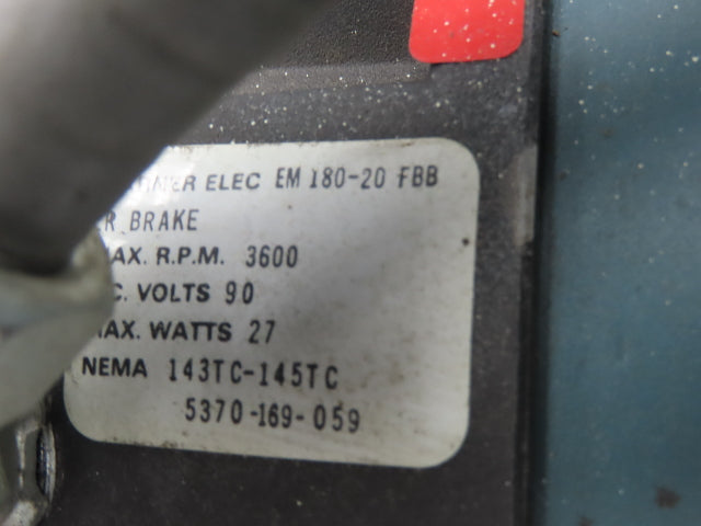 Leeson C143T17FC16A WattSaver Brake Motor 1Hp 1740rpm 230/460V 3PH 143/145TC