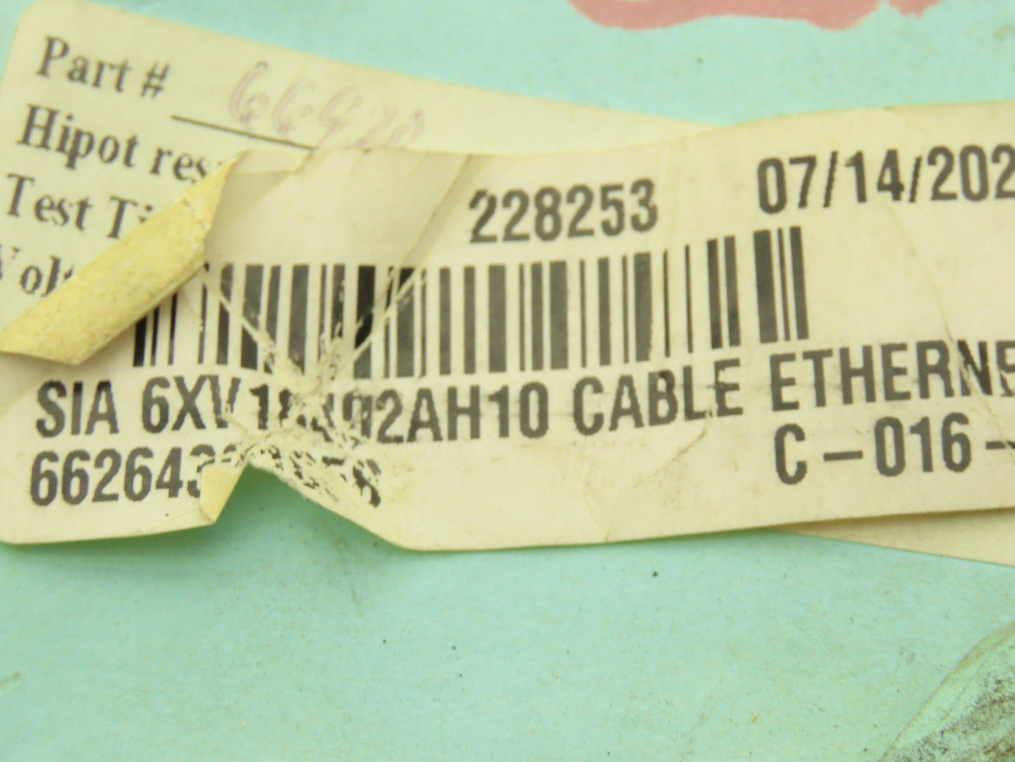 Siemens 6XV1840 2AH10 Wire Spool 22AWG 65' 4 Conductor Green Cable 80V