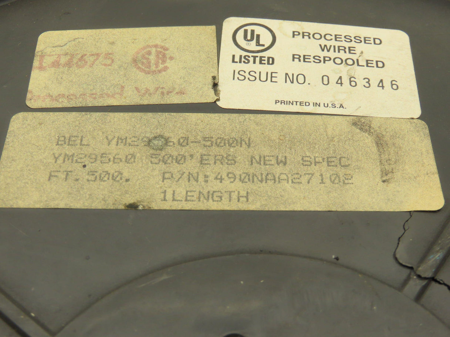 Pacer Anixter 490NAA27102 Wire Spool 265' 2 Cond Gray Shielded Computer Cable