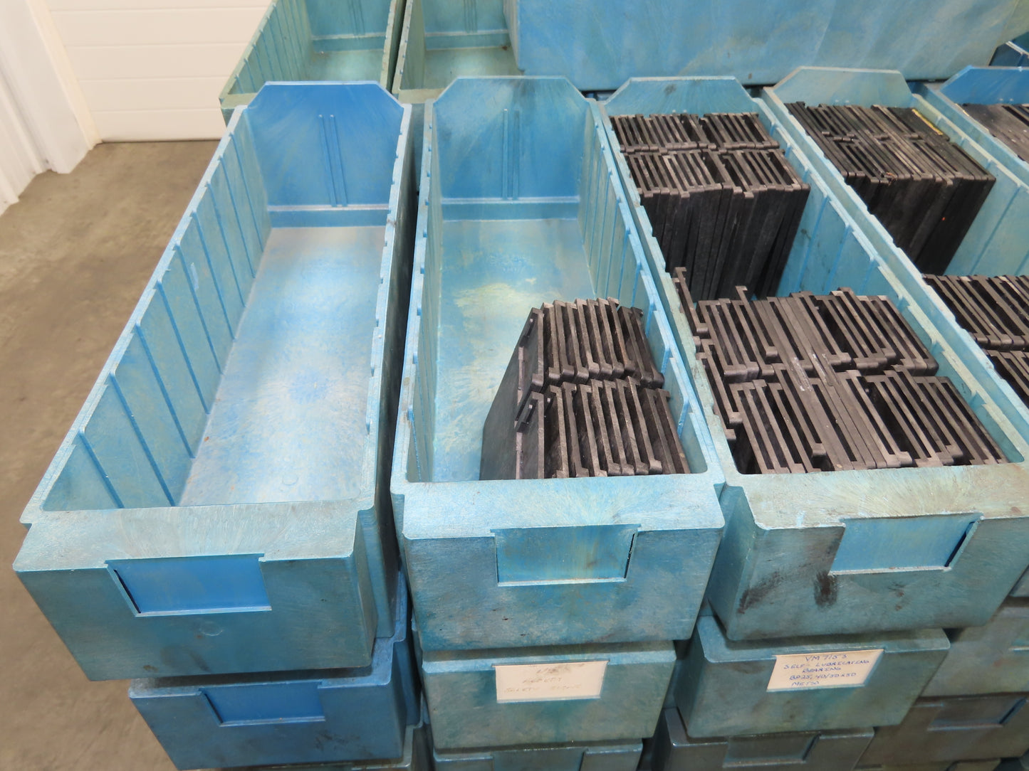 Frick Gallagher Plastic Storage Bin 5"W 16"D 4-1/4"H Very Heavy Resin Lot of 113