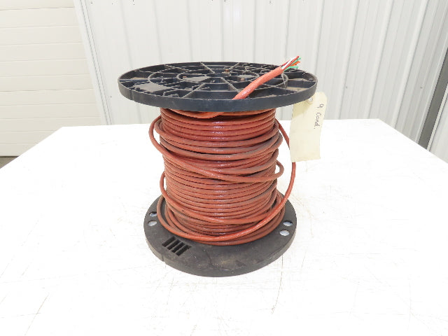 Belden 83709 Wire Spool 16WG 220' 9 Conductor Shielded Red Cable Thermal