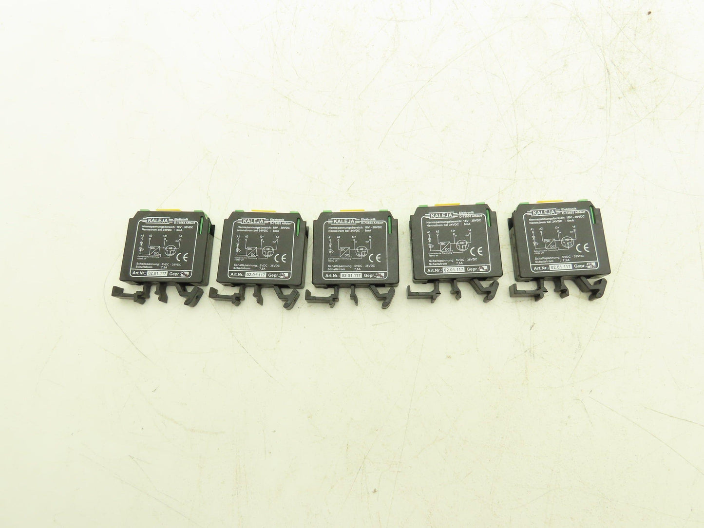 Kaleja 02.01.117 Electronic Load Relay 12/24VDC 7.5A Lot of 5
