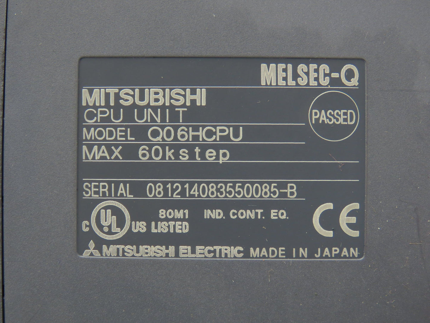Mitsubishi Q06HCPU Melsec-Q CPU Unit 60k Step Max