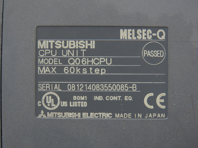 Mitsubishi Q06HCPU Melsec-Q CPU Unit 60k Step Max