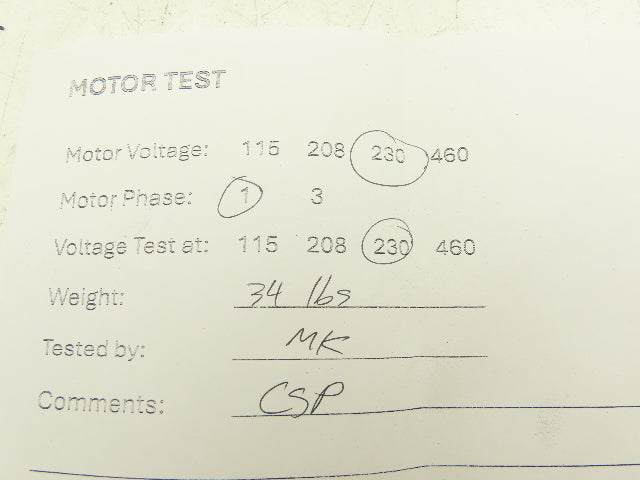 A.O Smith Century B770 Single Phase AC Motor 2Hp 3450 RPM 230V 1PH T56C