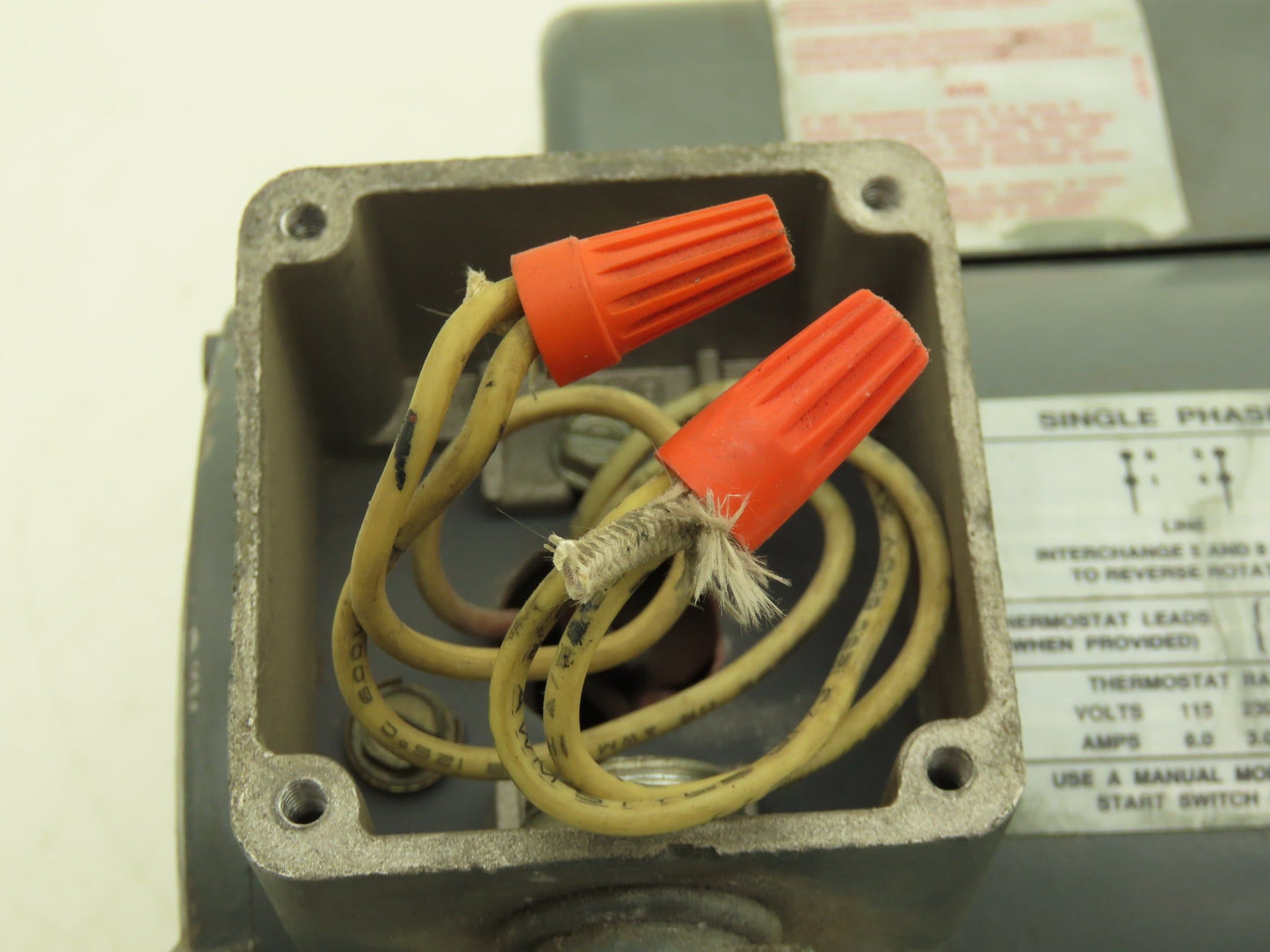 Baldor 34F215W593 Single Phase AC Motor 1Hp 3450 RPM 220-240V 1PH 56C