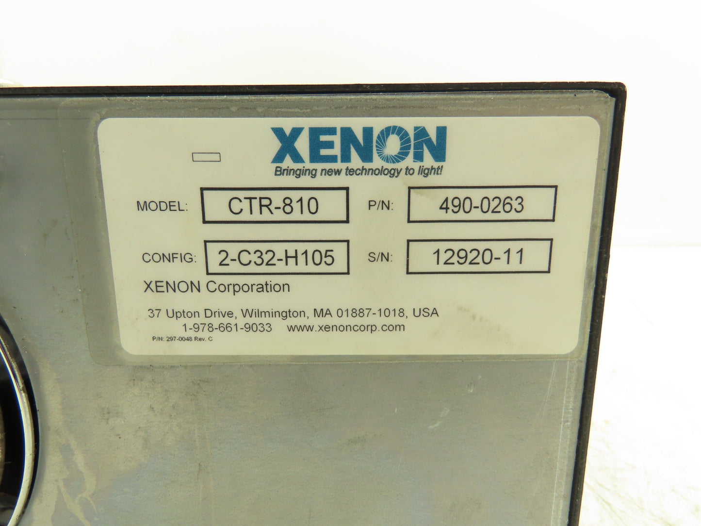 Xenon CTR-810 RC 800 UV Vis Pulsed Lighting System Controller 2-C32-H105 Config