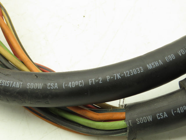 Carol Royal Power Cable 5-10' 14AWG 12-Conductor SOW 600V Lot of 6