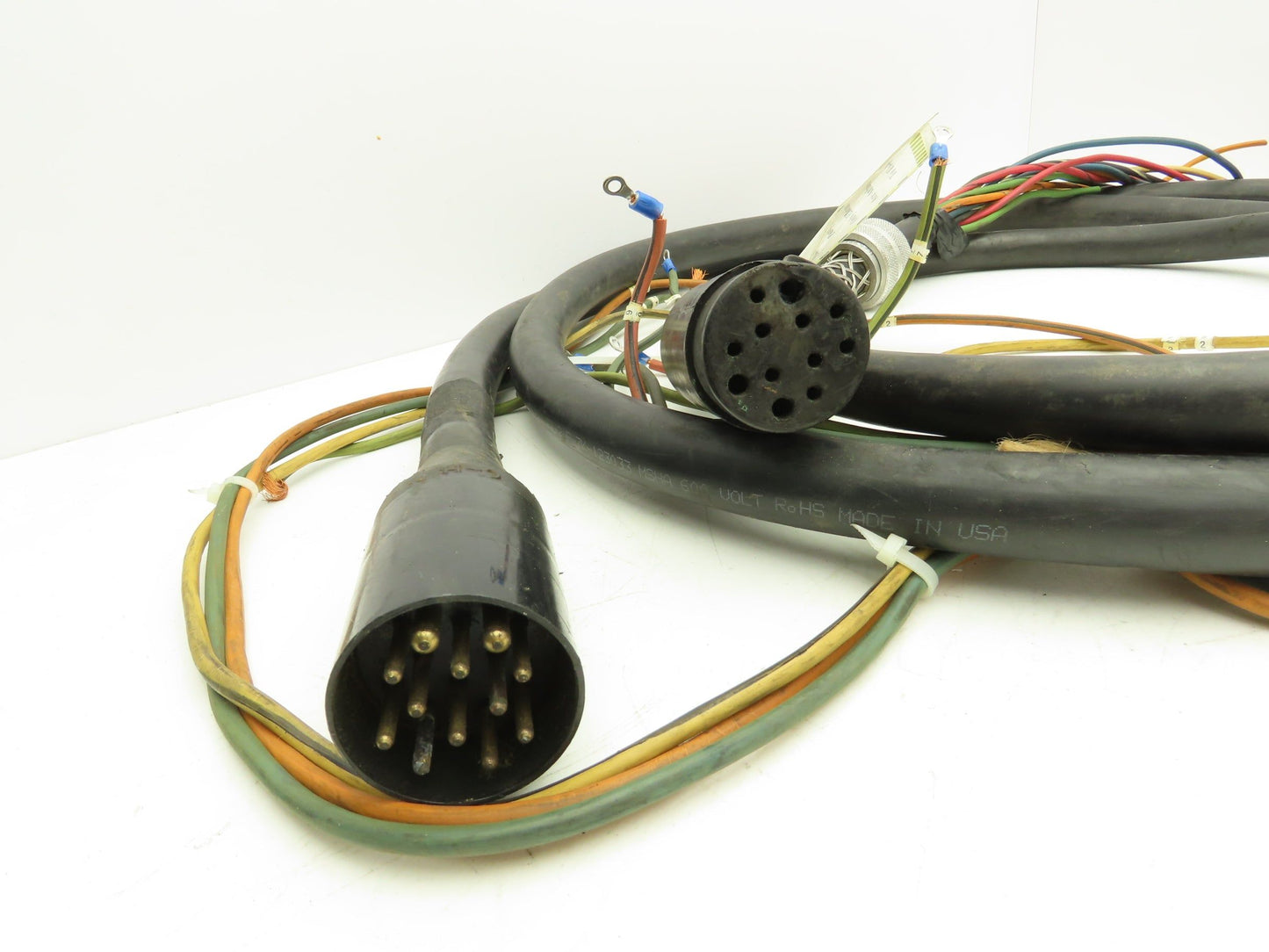 Carol Royal Power Cable 5-10' 14AWG 12-Conductor SOW 600V Lot of 6